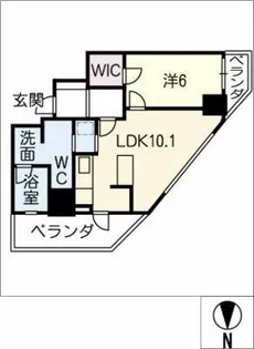 グランスイート千種タワー【8階】の間取り
