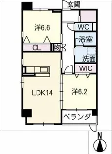 Noble Life 吹上【1階】の間取り