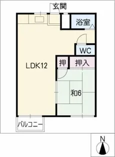 ジュネス篠田【2階】の間取り