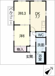 ファミールA&F【2階】の間取り