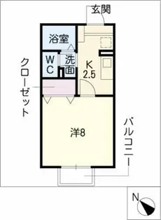 セジュール永吉【2階】の間取り