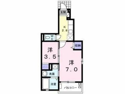 T-maison平安【1階】の間取り