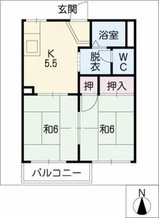 ローズハイツ【2階】の間取り