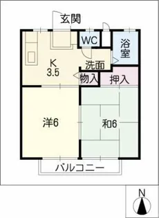 ヤングハウス’88【2階】の間取り