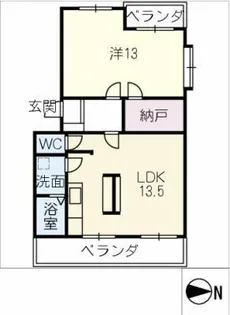 グランドール犬山【4階】の間取り