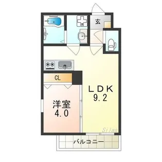 ジーメゾン泉大津ベルビュー【3階】の間取り