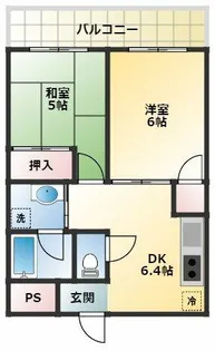 メゾンムーラン【5階】の間取り