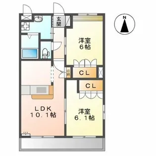 グレイスヒル【2階】の間取り