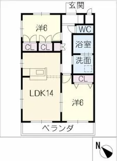 ラピスタウン緑丘通り【1階】の間取り