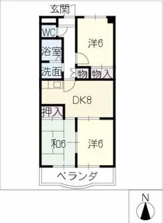 アローマ吉原【1階】の間取り
