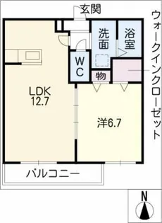 エクセレンス勝川【2階】の間取り
