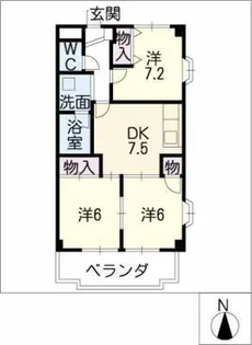 エステート鈴木【4階】の間取り