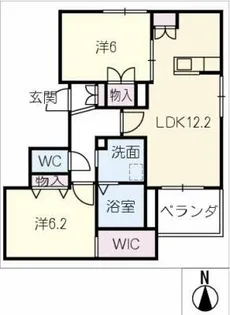 THE RITZ 中柴【3階】の間取り