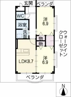 サンシャインアソシエ【2階】の間取り