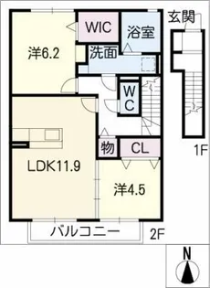スカイブリッジ【2階】の間取り