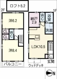 サンパレッタ【2階】の間取り