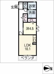アール・オッツ【3階】の間取り