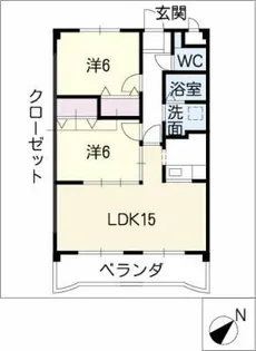 サンシャイン寺本【1階】の間取り