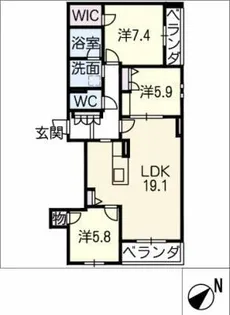 エグゼストグリジオ【3階】の間取り