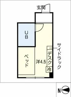 カレッジコート名古屋【6階】の間取り
