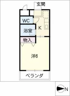 メゾン ハクサン【1階】の間取り