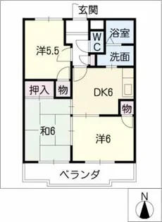 コーポ沢【3階】の間取り
