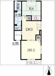メゾン・ド・フルーレⅠ【2階】の間取り