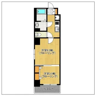 リヴィエールシャン豊【203号室】の間取り