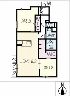 ノブレス東栄【3階】の間取り