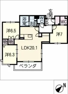 エグゼストグリジオ【2階】の間取り