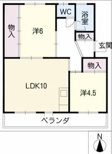 グリーンハイツ黒石【5階】の間取り