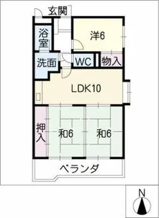 メゾン萩野【8階】の間取り