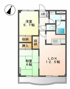 アップルハウスⅡ【2階】の間取り