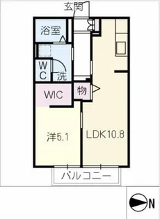 クレストアベニュー西香ノ木【2階】の間取り