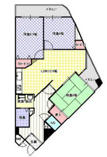 リバージュ2【401号室】の間取り