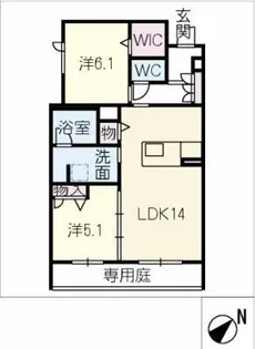 シャーメゾンArtsy【1階】の間取り