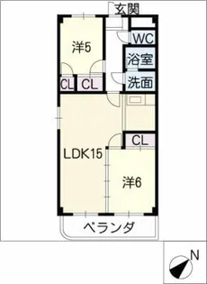 ネスパルド江南【1階】の間取り
