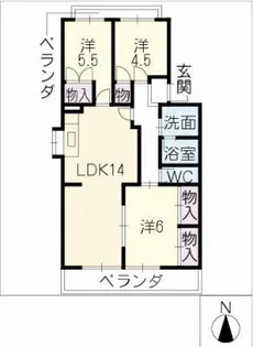 LichessHARASAKI【4階】の間取り
