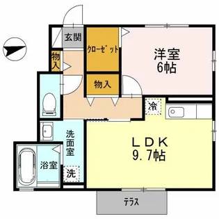 ボヌール【101号室】の間取り