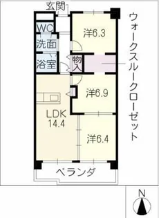 メゾン・メルベーユ【6階】の間取り