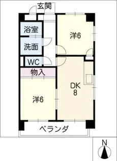 ペルテ露橋【6階】の間取り
