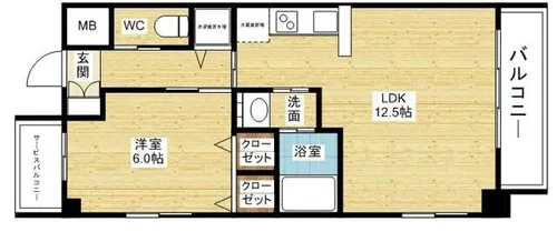 スプランディッド新大阪キャトル【9階】の間取り