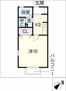 アンソレイユ A棟【2階】の間取り