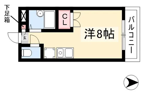 ホーメストつるまい【2階】の間取り