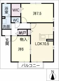 シプレ・モンターニュ B棟【1階】の間取り