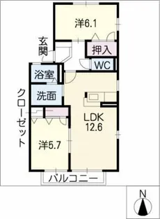 グレース Ⅰ【2階】の間取り