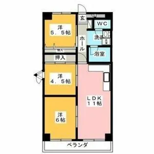 ファミーユ清須【4階】の間取り