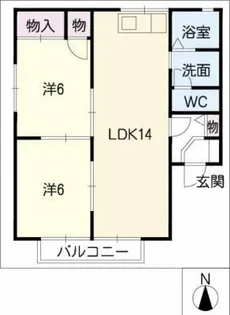 セジュールつきじ【1階】の間取り