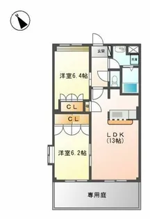 With D【1階】の間取り