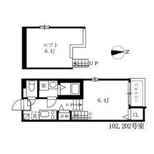 トレノハウス【102号室】の間取り